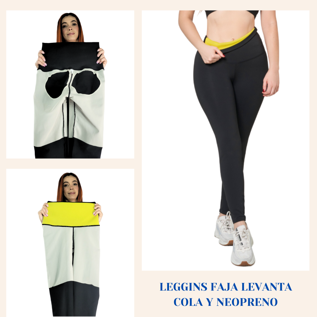 LEGGINS LEVANTA COLA Y FAJA NEOPRENO