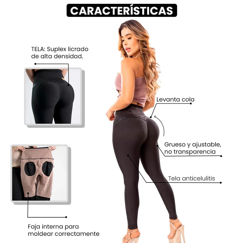 LEGGINS LEVANTA COLA Y FAJA NEOPRENO